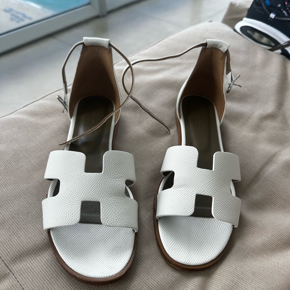 White sandals